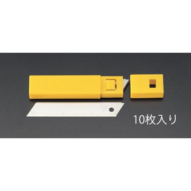 エスコ EA589CA-3 100x18x0.5mmカッターナイフ替刃・折れ線無(10枚) 1個(ご注文単位1個)【直送品】