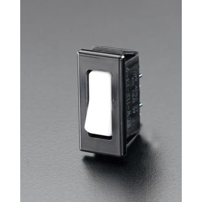 エスコ EA940DH-5 125V/10Aロッカースイッチ(白) 1個（ご注文単位1個）【直送品】