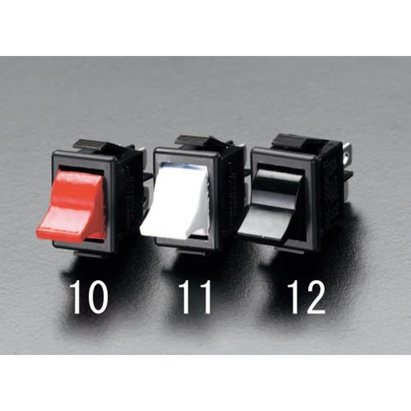 エスコ EA940DH-10 125V/10Aレバースイッチ(赤) 1個（ご注文単位1個）【直送品】