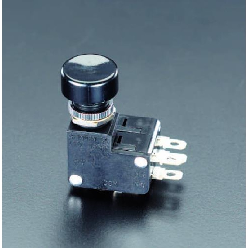 エスコ EA940DJ-2 125V/15Aプッシュスイッチ(黒) 1個（ご注文単位1個）【直送品】