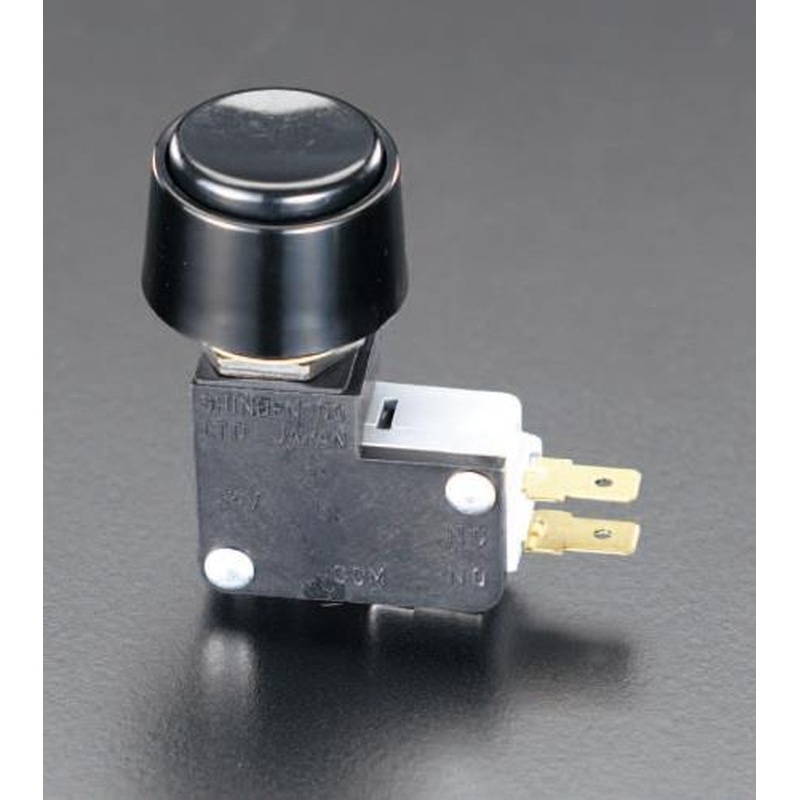 エスコ EA940DJ-3 125V/16Aプッシュスイッチ(黒) 1個（ご注文単位1個）【直送品】