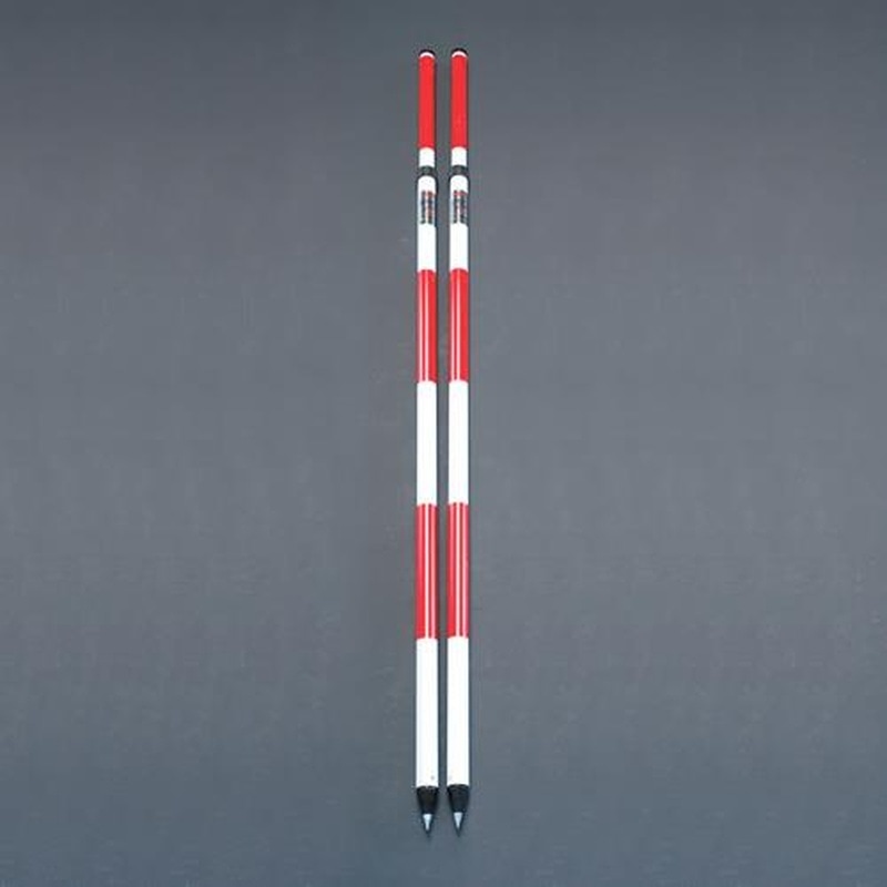 エスコ EA720MF-1 2m/2段測量用伸縮ポール(2本) 1個(ご注文単位1個)【直送品】