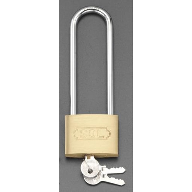 エスコ EA983TC-62 35mmシリンダー錠(ステンレス製ツル50mm吊長) 1個(ご注文単位1個)【直送品】