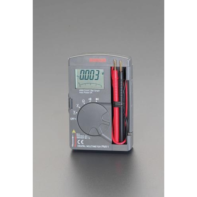 エスコ EA707D-22A ポケットデジタルテスター 1個(ご注文単位1個)【直送品】