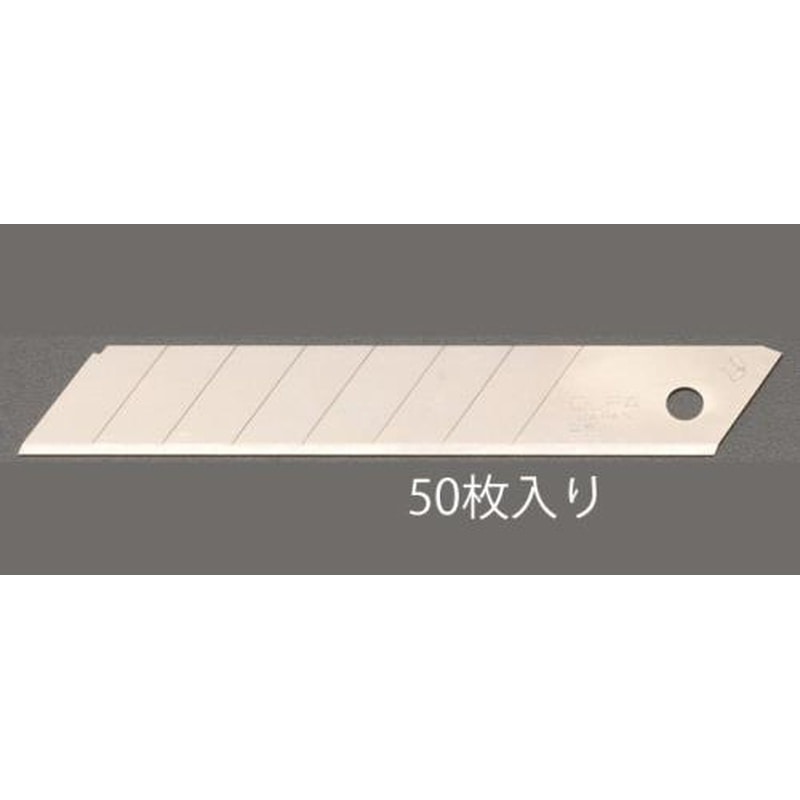 エスコ EA589CA-51 110x18x0.5mmカッターナイフ替刃(50枚) 1個（ご注文単位1個）【直送品】
