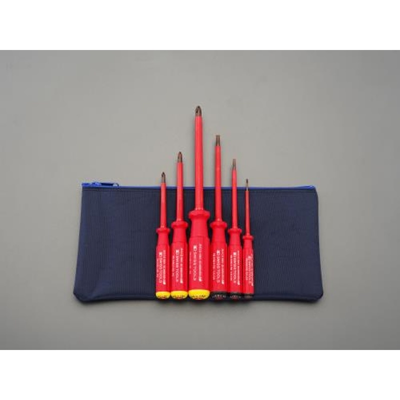 エスコ EA560PL-20 6本組［＋-]ドライバー(絶縁) 1個（ご注文単位1個）【直送品】