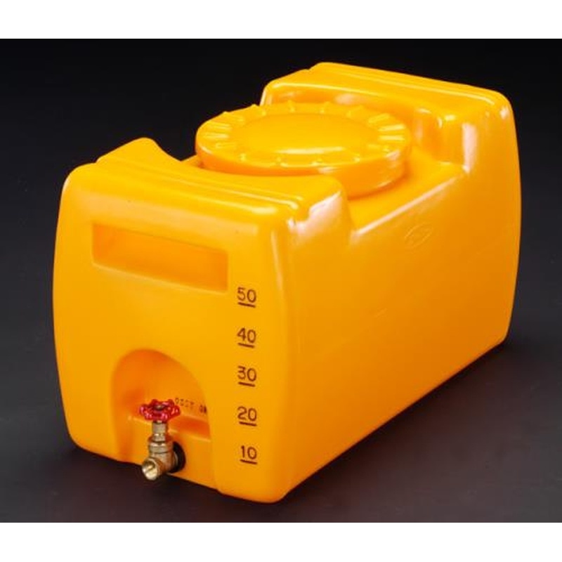 エスコ EA991AB-0.5 50Lポリエチレン給水容器(バルブ付) 1個（ご注文単位1個）【直送品】