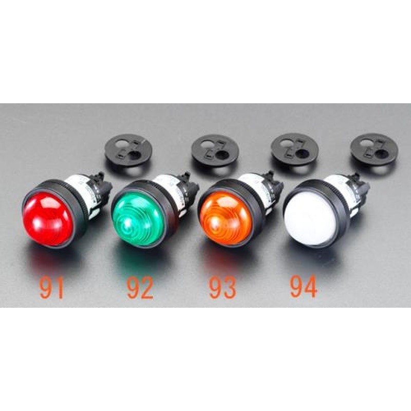 エスコ EA940DB-94 AC/DC24VLED表示灯(白) 1個(ご注文単位1個)【直送品】