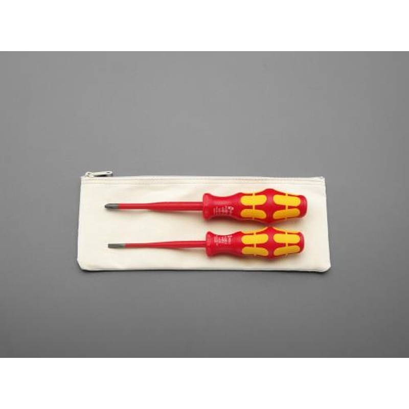 エスコ EA560WE-40 2本組［＋-]ドライバー・絶縁(先細型) 1個（ご注文単位1個）【直送品】