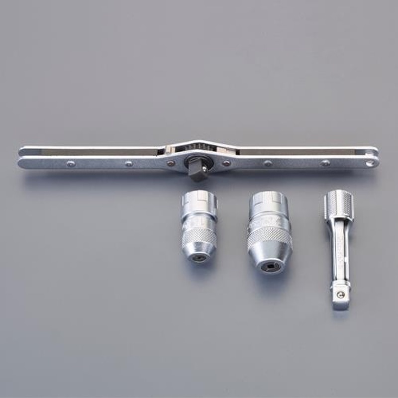 エスコ EA829A-10 3/8”DR/M1-M12/125mmタップホルダーセット 1個(ご注文単位1個)【直送品】