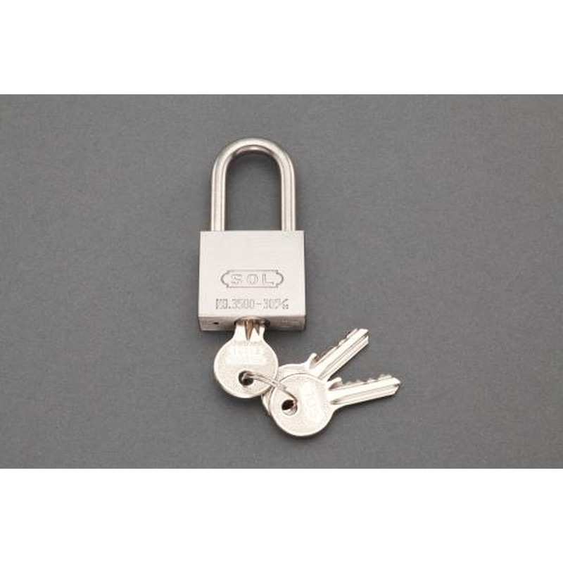 エスコ EA983TK-232 32mmシリンダー南京錠(30mm吊長同一キー/ステンレス製 1個(ご注文単位1個)【直送品】