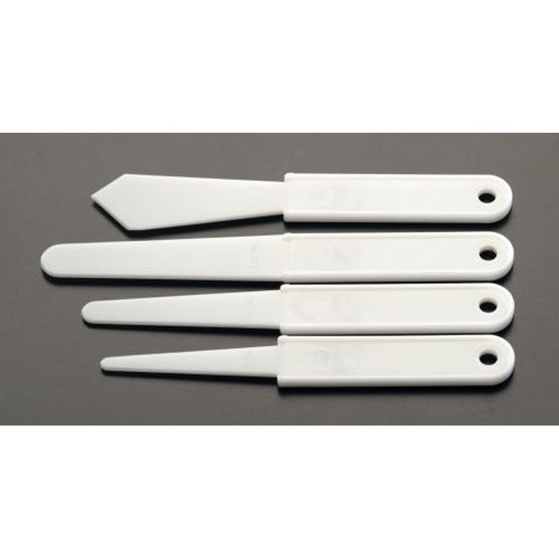 エスコ EA579AD-5 4本組ヘラセット(ポリアセタール樹脂製) 1個（ご注文単位1個）【直送品】