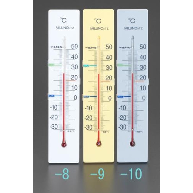 エスコ EA728GA-8 50x25mm温度計(白) 1個(ご注文単位1個)【直送品】