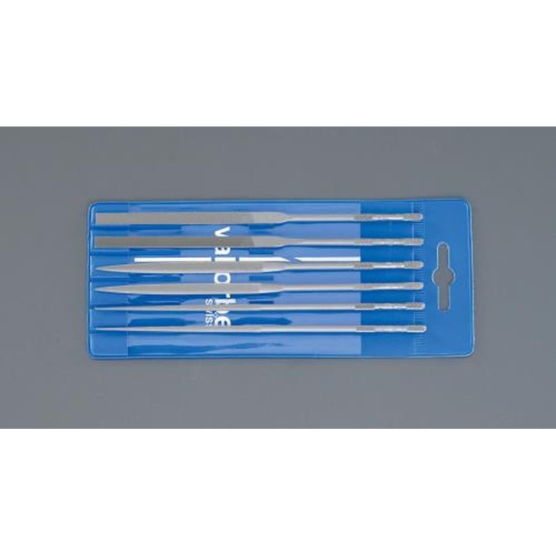 エスコ EA521VL-7 140mm精密やすり(平・半丸・丸-6本/粗・中目) 1個（ご注文単位1個）【直送品】