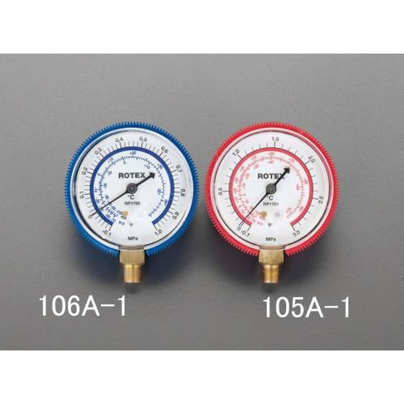 エスコ EA105A-1[R12・R22]φ68mm圧力計 1個（ご注文単位1個）【直送品】
