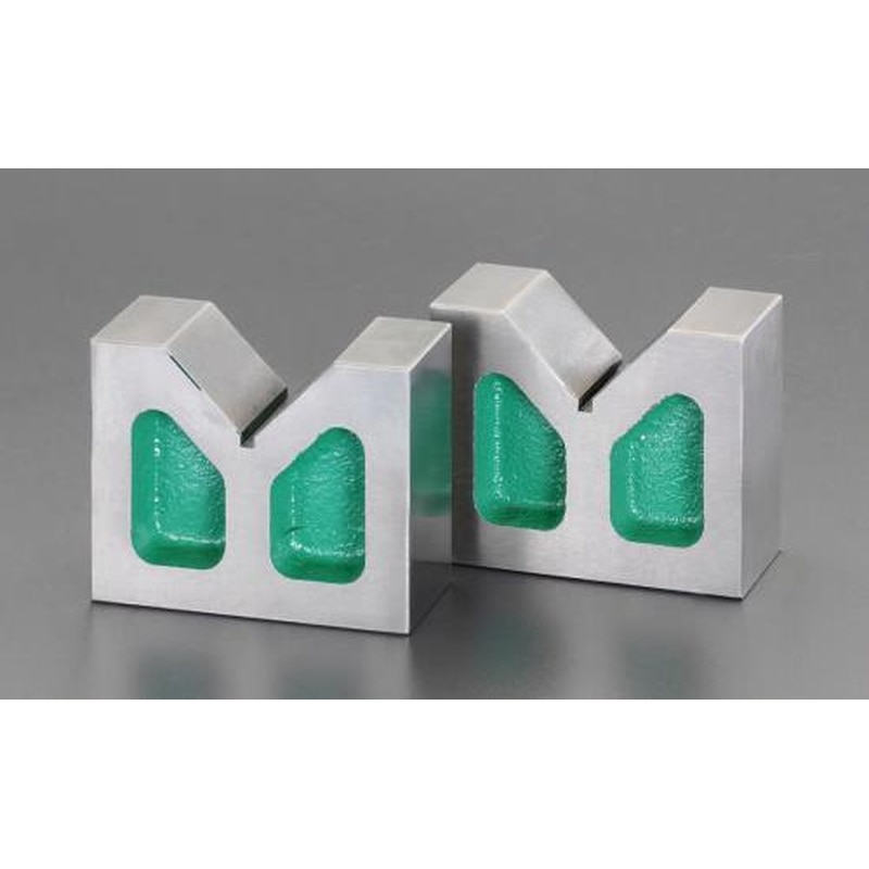 エスコ EA719DE-3 100x65x40mmVブロック(B型・機械仕上) 1個(ご注文単位1個)【直送品】