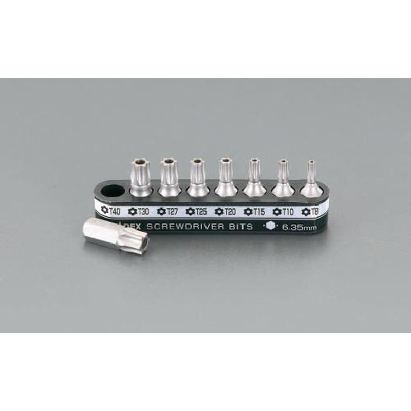 エスコ EA611AR-3 8本組/19mm［BoreTorx]ショートビット 1個（ご注文単位1個）【直送品】