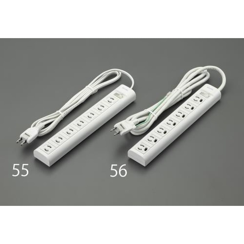 エスコ EA815GL-56 AC125V/15Ax2mタップ(7口・アース抜け止・マグネット 1個（ご注文単位1個）【直送品】