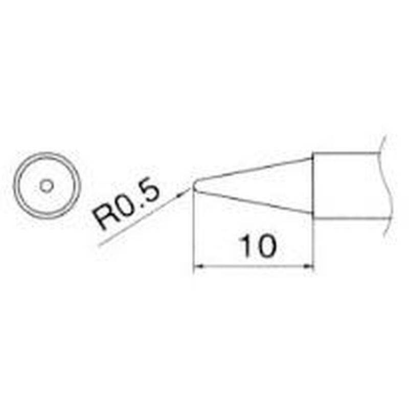 エスコ EA304AG-2 R0.5mm交換用こて先 1個（ご注文単位1個）【直送品】