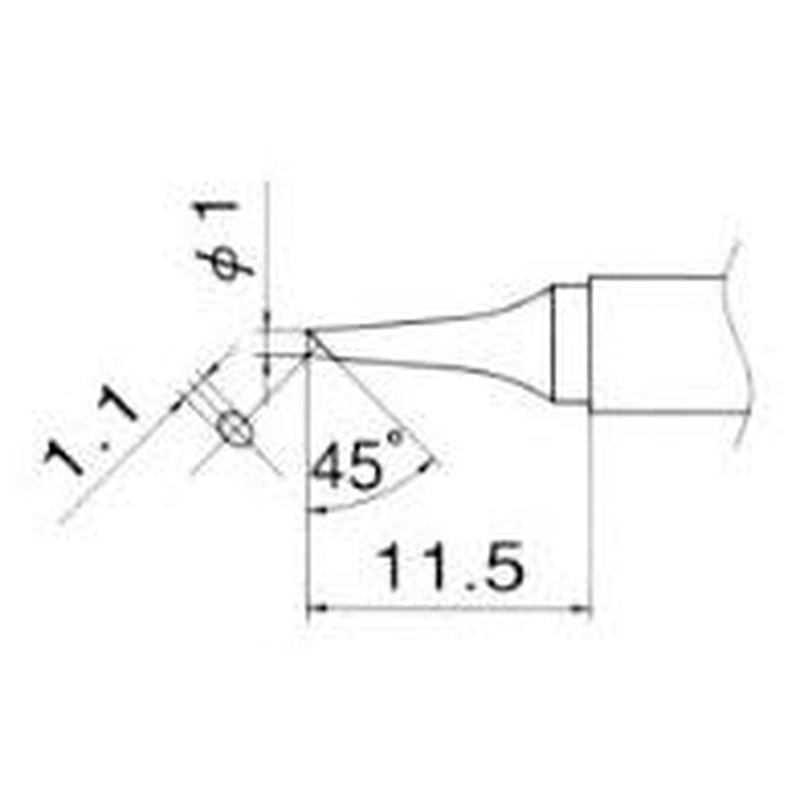 エスコ EA304AG-6 1.0mm交換用こて先 1個（ご注文単位1個）【直送品】