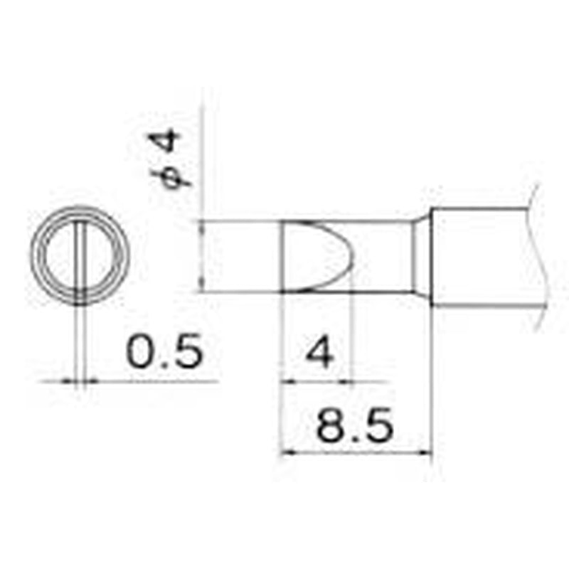 エスコ EA304AG-15 4.0mm交換用こて先 1個（ご注文単位1個）【直送品】