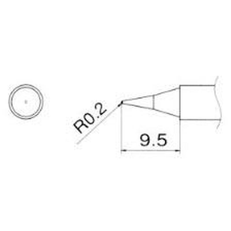 エスコ EA304AG-21 R0.2mm交換用こて先 1個（ご注文単位1個）【直送品】