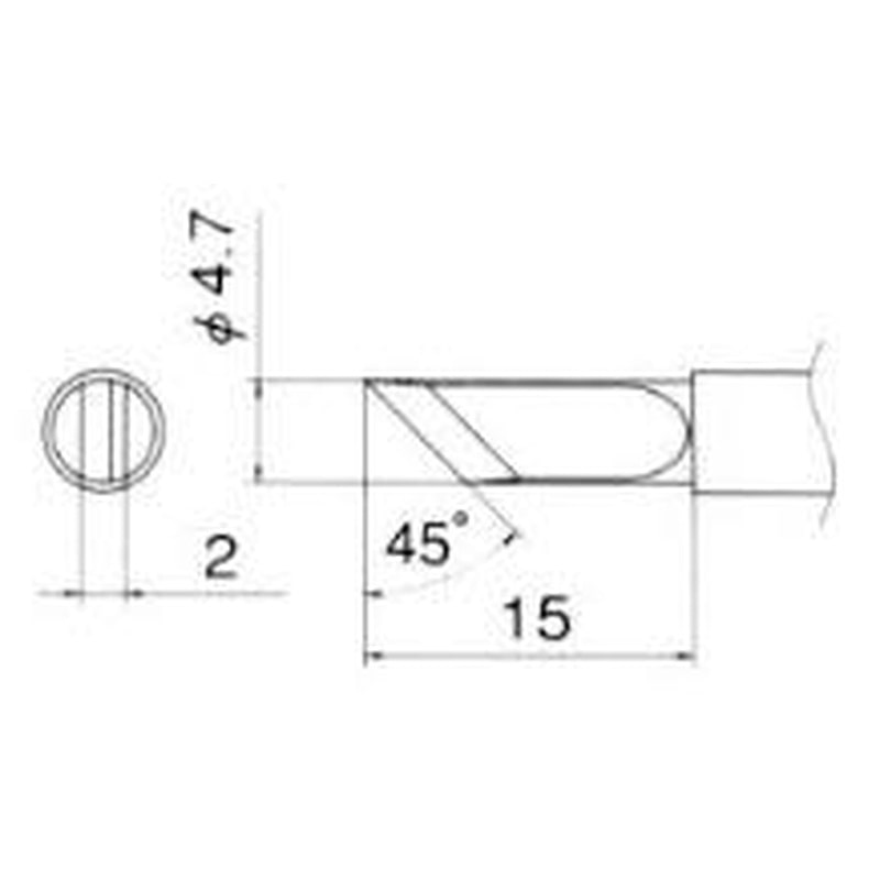 エスコ EA304AG-27 4.7mm交換用こて先 1個（ご注文単位1個）【直送品】