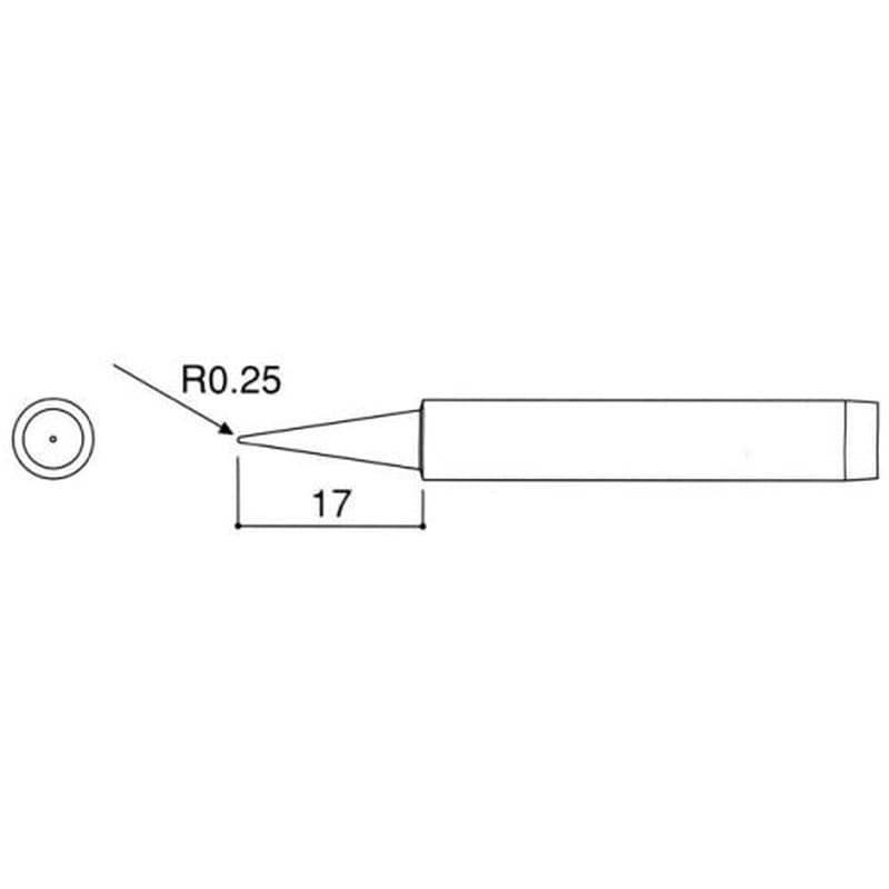 エスコ EA305E-3 R0.25mmこて先(EA305E-130・130S用) 1個（ご注文単位1個）【直送品】