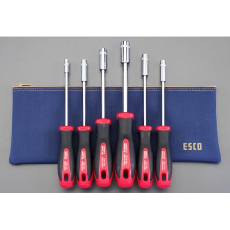 エスコ EA565A 6本組ナットドライバー 1個（ご注文単位1個）【直送品】