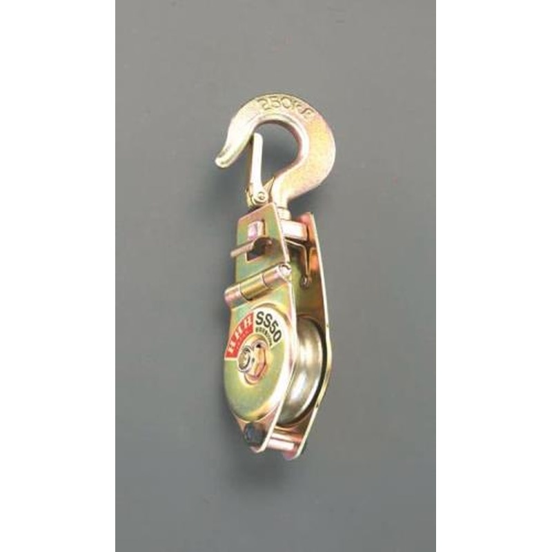 エスコ EA987HB-1 50mm/250kg滑車(フック付) 1個(ご注文単位1個)【直送品】