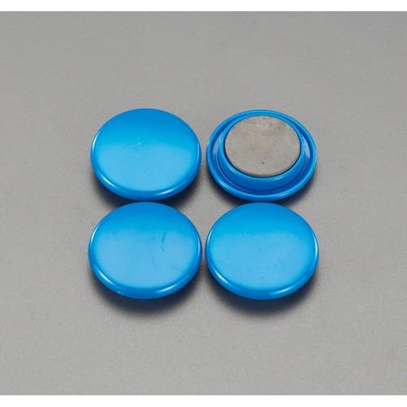 エスコ EA762FG-36 φ40mmマグネット(青/4個) 1個（ご注文単位1個）【直送品】