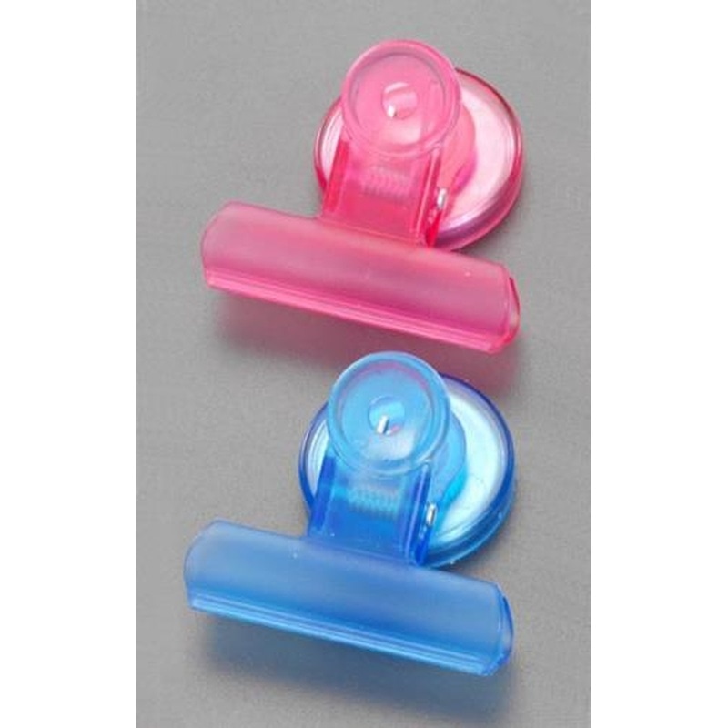 エスコ EA762FG-98 クリップ(マグネット付/赤・青) 1個（ご注文単位1個）【直送品】