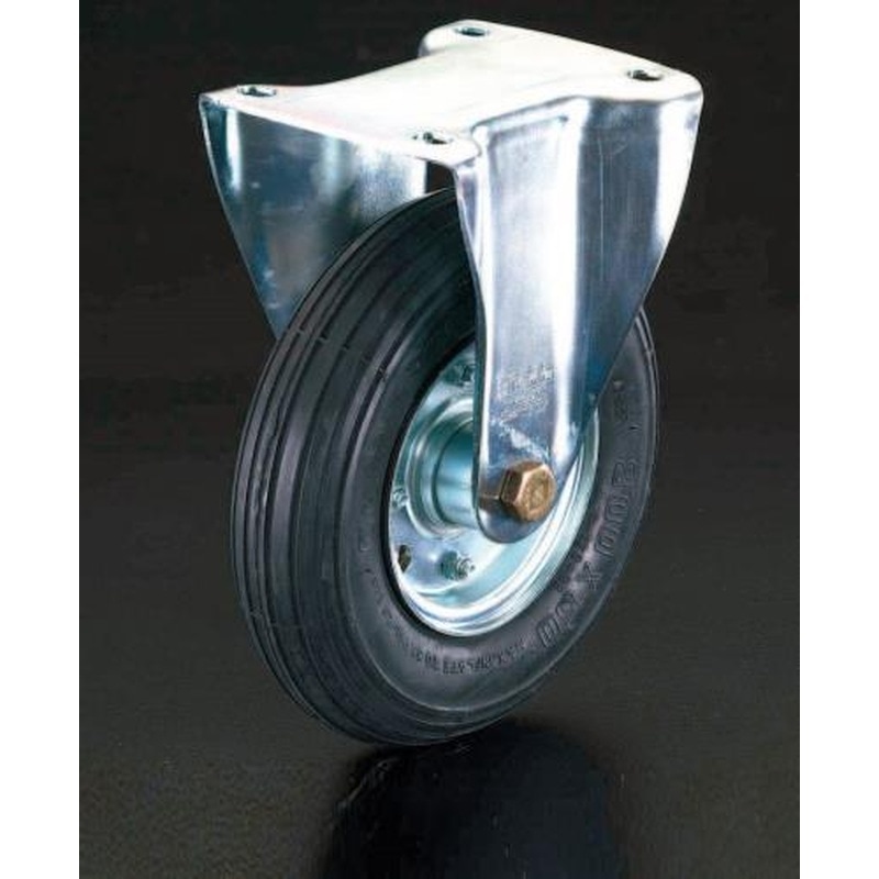 エスコ EA986HG-200 200mmキャスター(固定金具・空気入車輪) 1個（ご注文単位1個）【直送品】