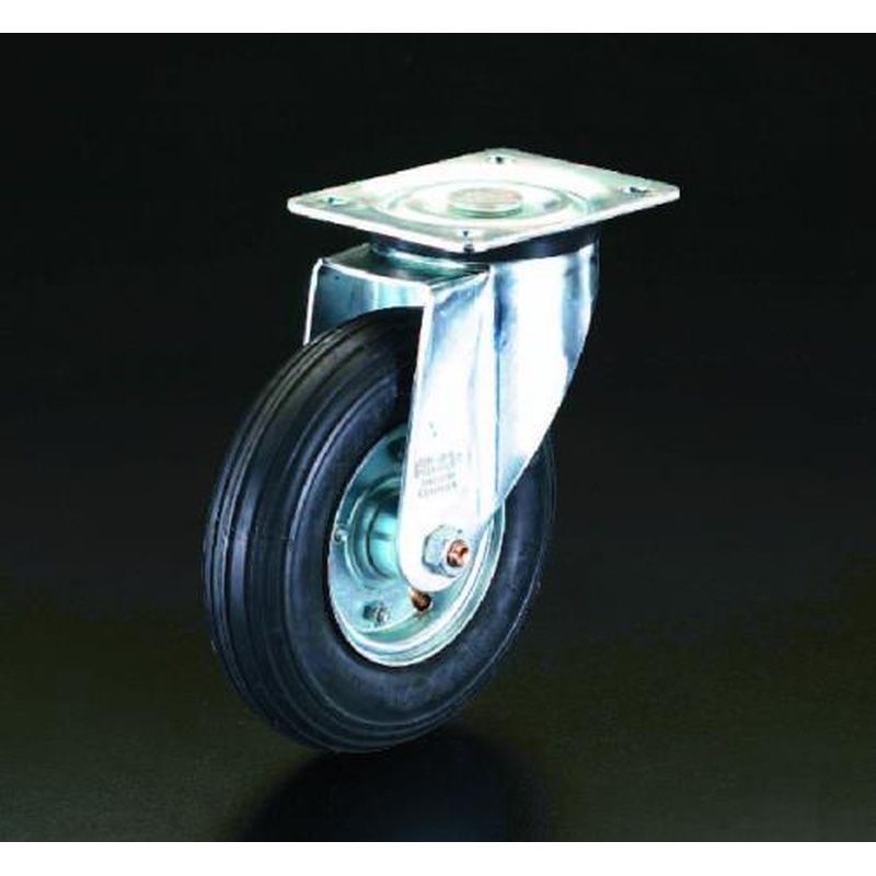 エスコ EA986HH-200 200mmキャスター(自在金具・空気入車輪) 1個（ご注文単位1個）【直送品】