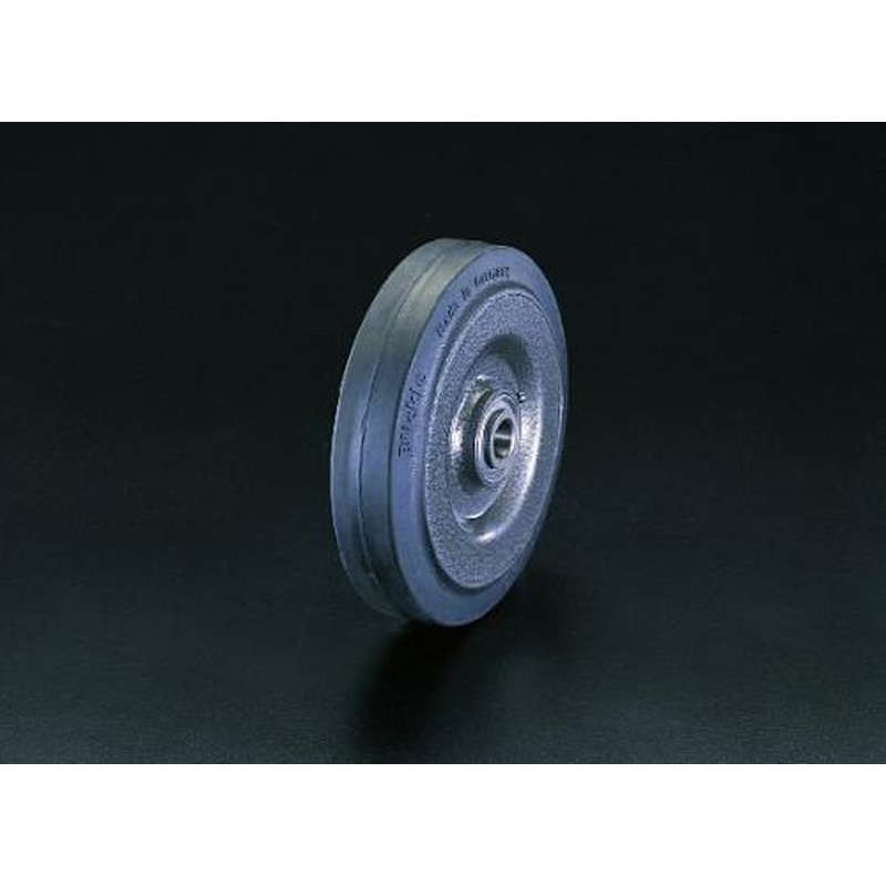 エスコ EA986MH-200 200x50mm車輪(ラバータイヤ・スチールリム・ボールベアリング 1個（ご注文単位1個）【直送品】