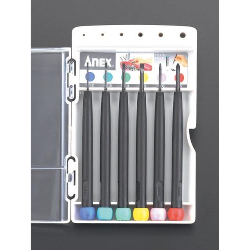 エスコ EA552ED 6本組［＋-]ドライバー(精密用) 1個（ご注文単位1個）【直送品】