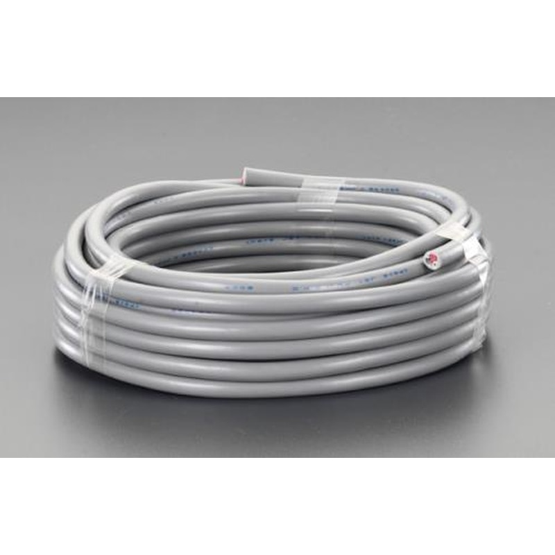 エスコ EA940AG-15 300V/12A/5mビニールキャブタイヤケーブル(3芯/灰) 1個（ご注文単位1個）【直送品】
