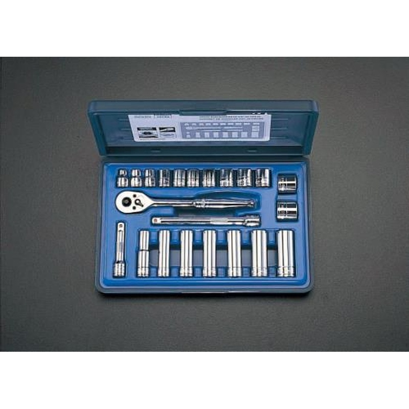 エスコ EA617CC-52 3/8”DRソケットレンチセット 1個（ご注文単位1個）【直送品】