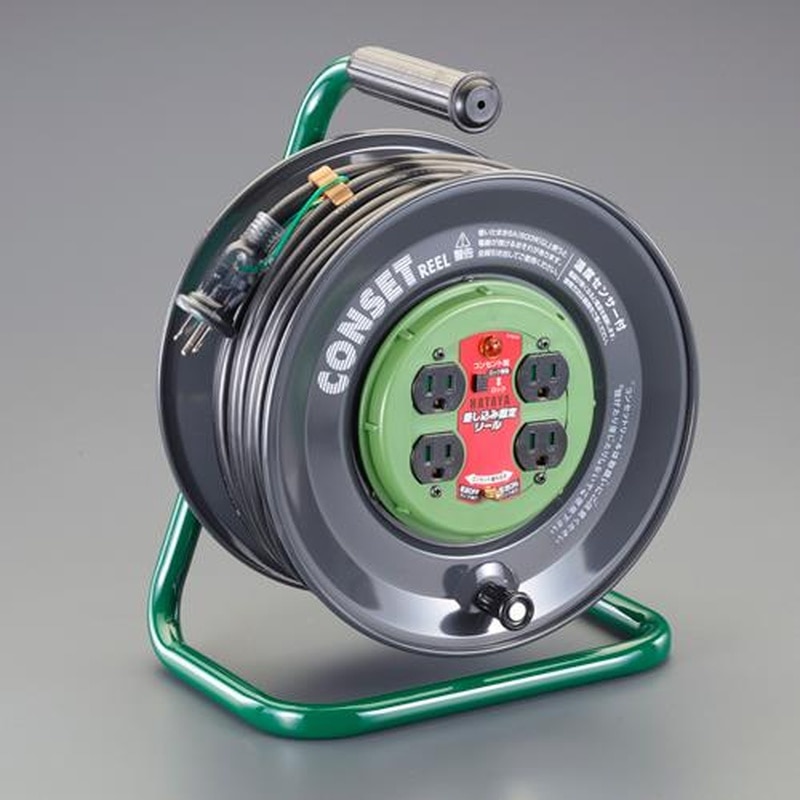 エスコ EA815FB-30 AC125V/15A/30mコンセント固定リール(アース付) 1個（ご注文単位1個）【直送品】