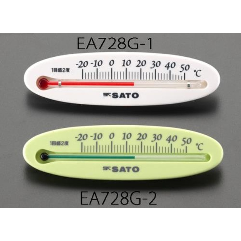 エスコ EA728G-1 108x30mm温度計(ホワイト) 1個（ご注文単位1個）【直送品】