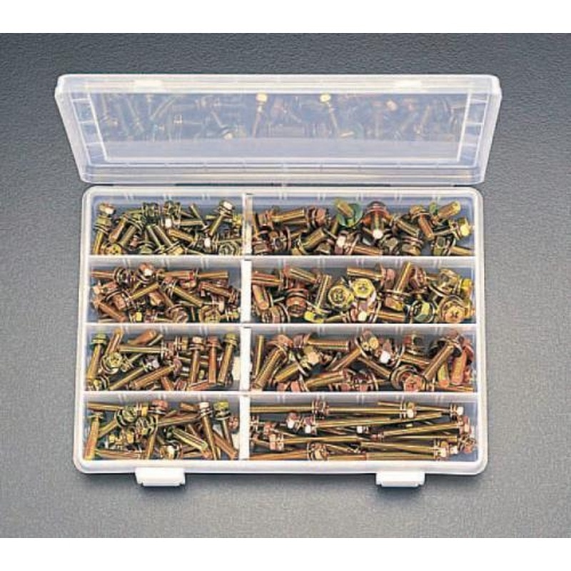 エスコ EA949GJ M6/M8六角頭小ねじセット(クロメートメッキ) 1個（ご注文単位1個）【直送品】