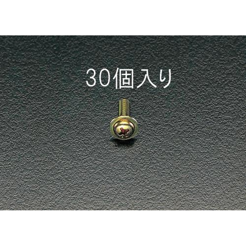 エスコ EA949GK-55 M5x20mm鍋頭小ねじ(ワッシャーヘッドクロメート/30本) 1個（ご注文単位1個）【直送品】