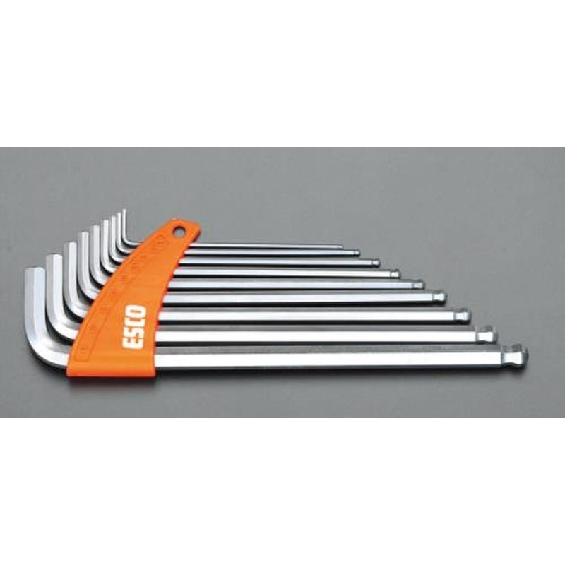 エスコ EA573EC 5/64-3/8”/9本組［Ball-Hexagon]キーレンチ 1個（ご注文単位1個）【直送品】