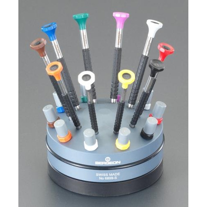 エスコ EA550SW-11 10本組回転台付精密ドライバー 1個（ご注文単位1個）【直送品】