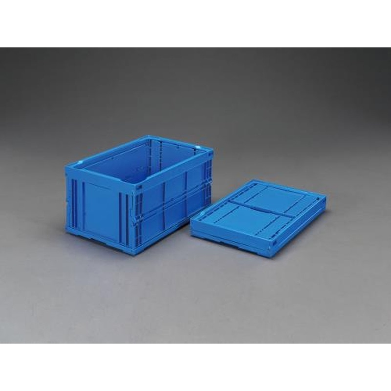 エスコ EA506A-6 530x366x320mm/48.0L折畳コンテナ(青/2個) 1個（ご注文単位1個）【直送品】