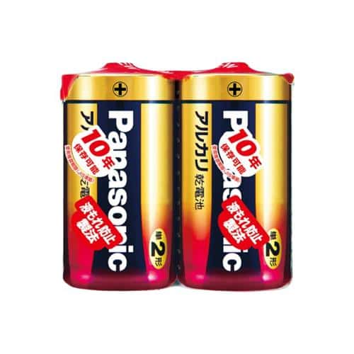 エスコ EA758YA-1Z [単2x 2本] 乾電池(アルカリ) 1束 （ご注文単位1束）【直送品】