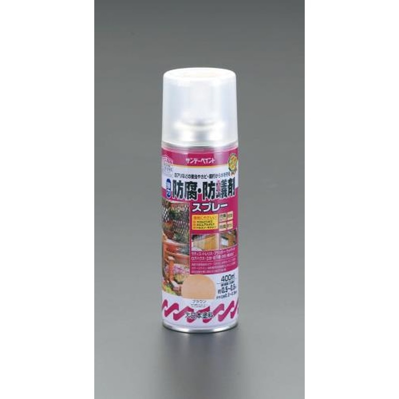 エスコ EA942EJ-32 400ml建物木部用防腐・防蟻剤スプレー(ブラウン) 1個（ご注文単位1個）【直送品】