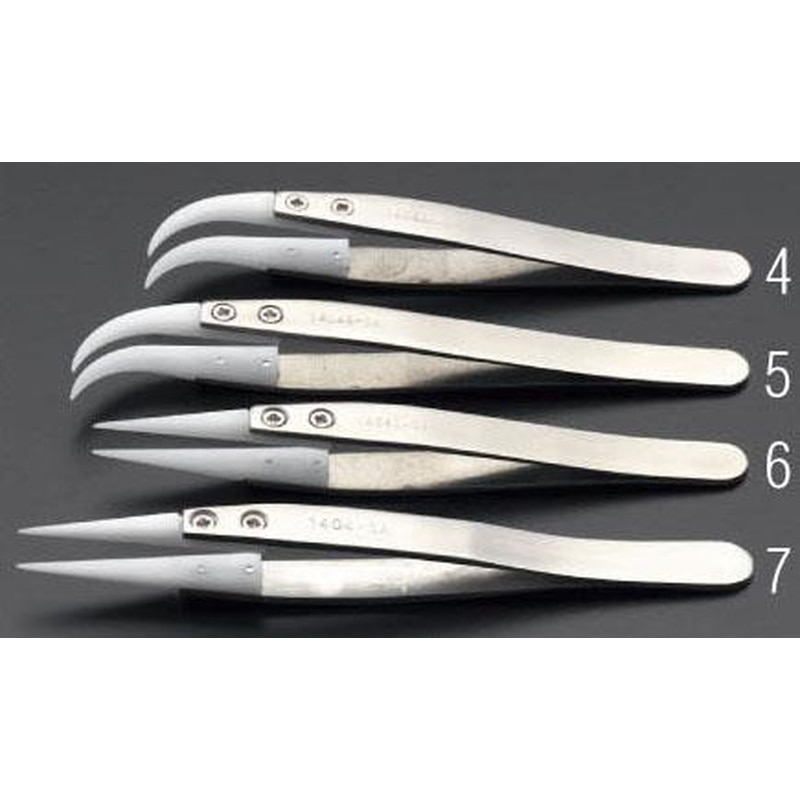 エスコ EA595AP-7 120mm精密用ピンセット(デルリン/ステンレス製) 1個（ご注文単位1個）【直送品】