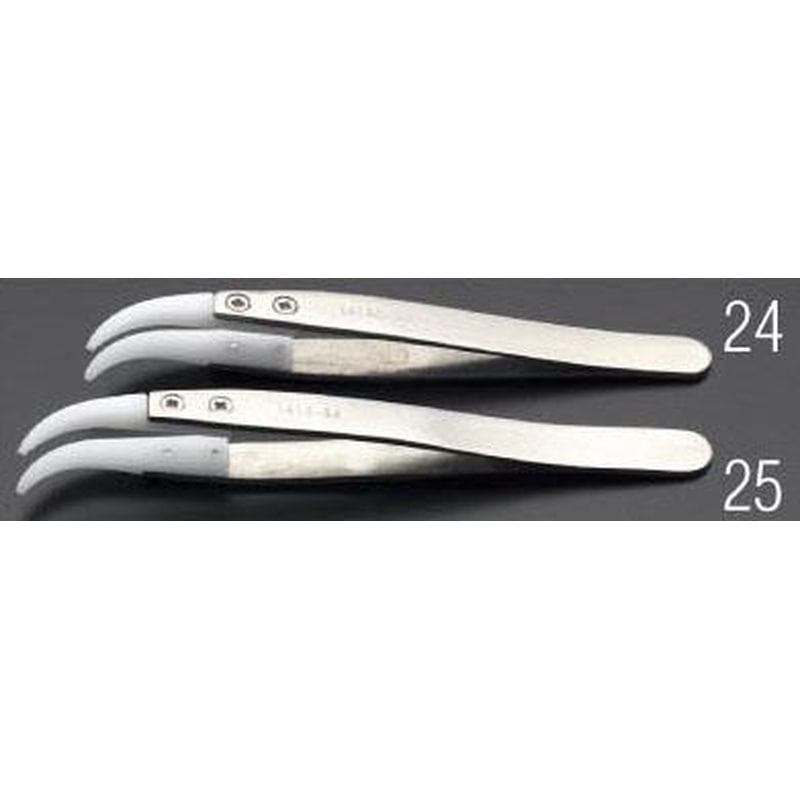 エスコ EA595AP-24 110mm精密用ピンセット(デルリン/ステンレス製) 1個（ご注文単位1個）【直送品】