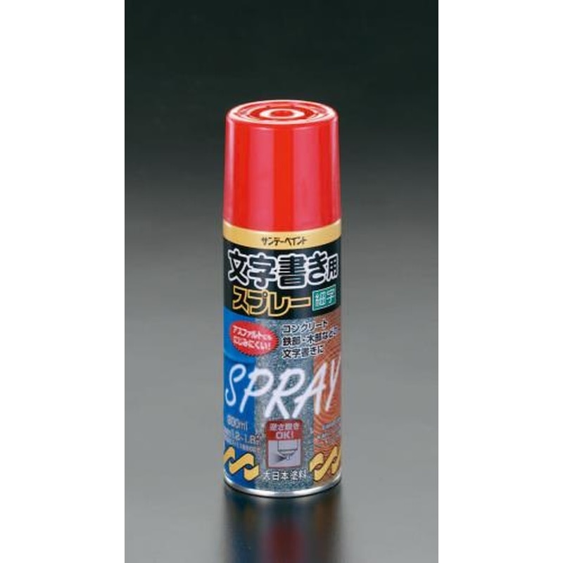 エスコ EA942EM-53 300ml文字書き用スプレー(赤) 1個（ご注文単位1個）【直送品】